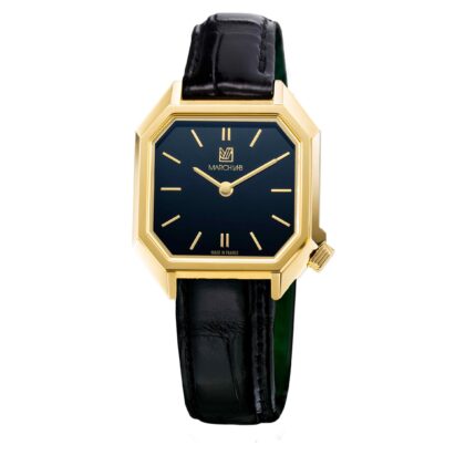 Montre MARCH LA.B Milady Mansart Supreme Quartz Cadran Noir Bracelet Cuir 28MM