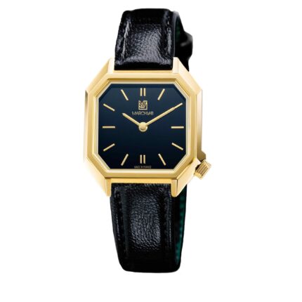 Montre MARCH LA.B Milady Mansart Supreme Quartz Cadran Noir Bracelet Cuir 28MM