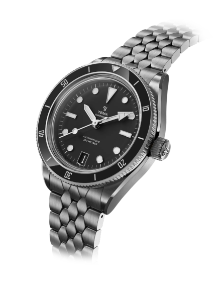 Montre Yema Superman Dato CMM.10 Auto Cadran Noir Bracelet Acier 41MM