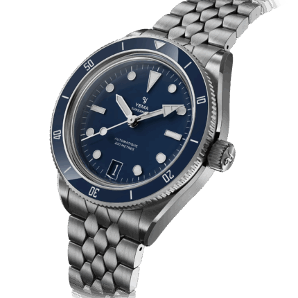 Montre Yema Superman Dato CMM.10 Auto Cadran Bleu Bracelet Acier 41MM