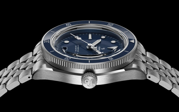 Montre Yema Superman Dato CMM.10 Auto Cadran Bleu Bracelet Acier 41MM