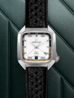 Montre MARCH LA.B AM2 Slim GMT Auto Shelter Cadran Blanc Bracelet Cuir 36MM