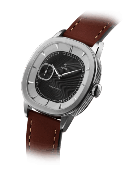 Yema Granvelle CMM.20 Auto Black Dial 39MM Leather Bracelet Watch