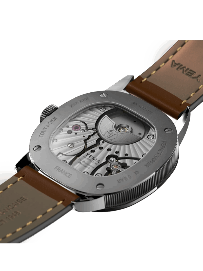 Montre Yema Granvelle CMM.20 Auto Cadran Bleu Bracelet Cuir 39MM