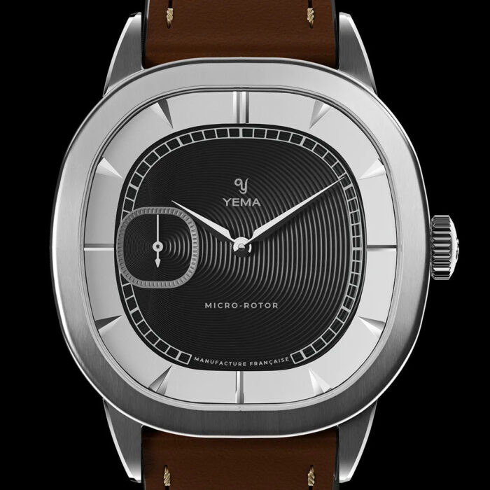 Montre Yema Granvelle CMM.20 Auto Cadran Noir Bracelet Cuir 39MM