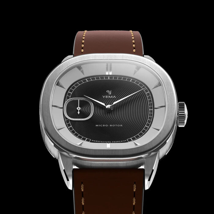 Montre Yema Granvelle CMM.20 Auto Cadran Noir Bracelet Cuir 39MM