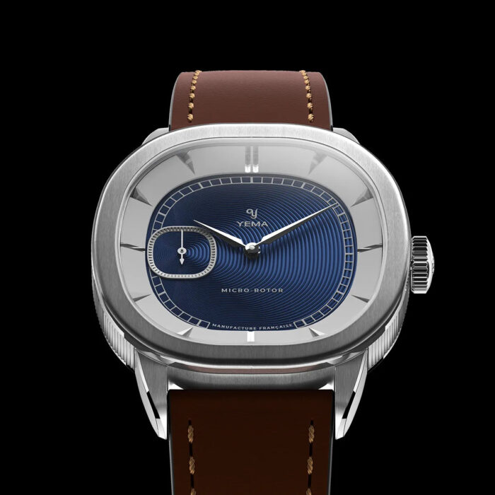 Montre Yema Granvelle CMM.20 Auto Cadran Bleu Bracelet Cuir 39MM