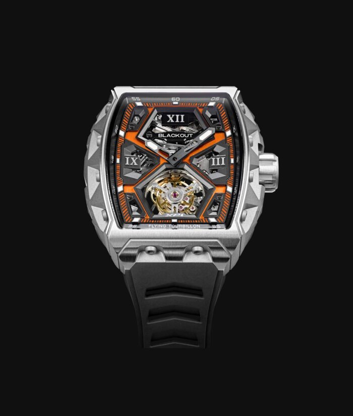 Montre Blackout Watches XP1 Tourbillon Ti Orange Bracelet Caoutchouc 44MM