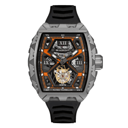 Montre Blackout Watches XP1 Tourbillon Ti Orange Bracelet Caoutchouc 44MM