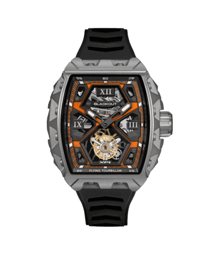 Montre Blackout Watches XP1 Tourbillon Ti Orange Bracelet Caoutchouc 44MM