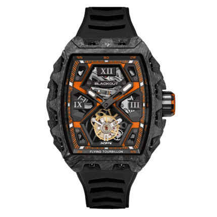 Montre Blackout Watches XP1 Tourbillon Orange Racing Bracelet Caoutchouc 44MM