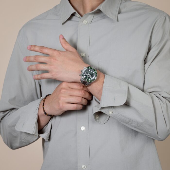 Montre Rado Captain Cook Auto High Tech Ceramic Chronograph Cadran Vert Bracelet Ceramique 43MM
