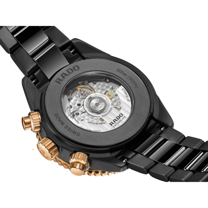 Montre Rado Captain Cook Auto High Tech Ceramic Chronograph Cadran Noir Bracelet Céramique 43MM