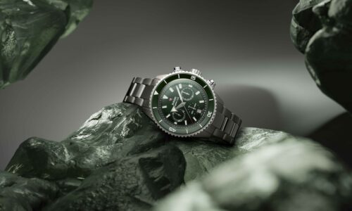 Montre Rado Captain Cook Auto High Tech Ceramic Chronograph Cadran Vert Bracelet Ceramique 43MM