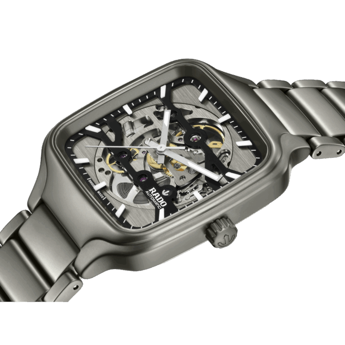 Montre Rado True Square Skeleton Auto Bracelet Céramique 38MM