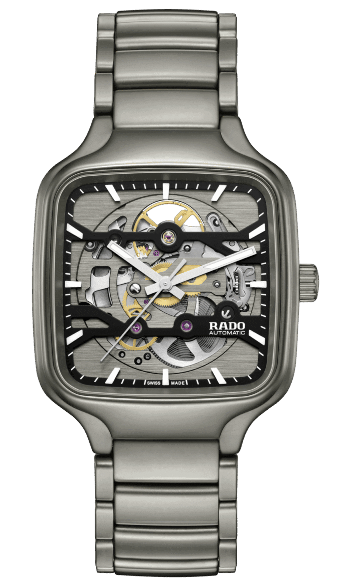 Montre Rado True Square Skeleton Auto Bracelet Céramique 38MM