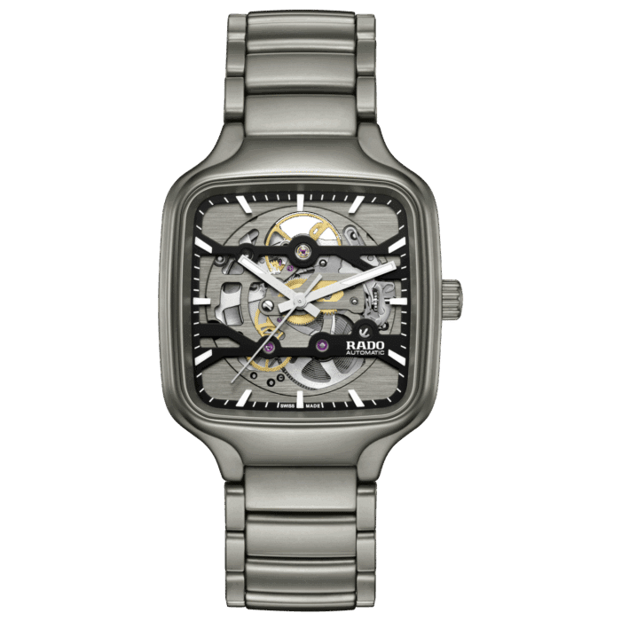 Montre Rado True Square Skeleton Auto Bracelet Céramique 38MM