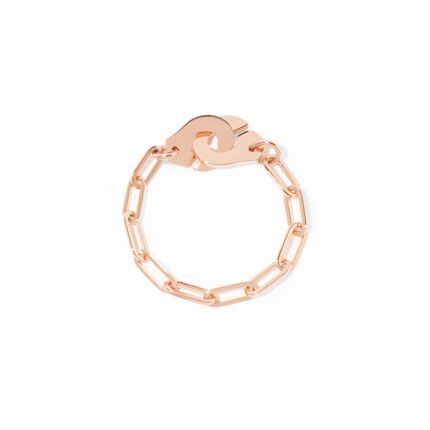 Bague Dinh Van Menottes sur Chaîne Or Rose