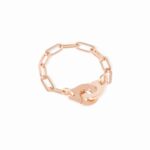 Bague Dinh Van Menottes sur Chaîne Or Rose