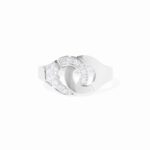 Bague Dinh Van Menottes Petit Modèle Diamants Or Blanc