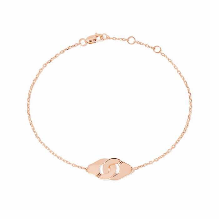 Bracelet Dinh Van Menottes sur Chaîne XS Or Rose