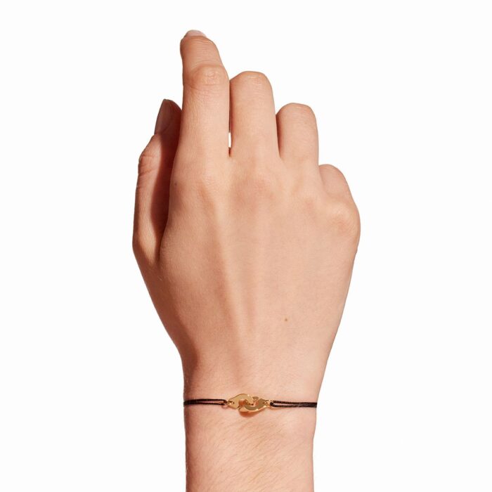 Bracelet Dinh Van Menottes sur Cordon XS Or Jaune