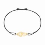 Bracelet Dinh Van Menottes sur Cordon XS Or Jaune