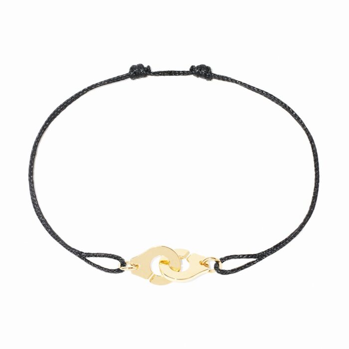 Bracelet Dinh Van Menottes sur Cordon XS Or Jaune