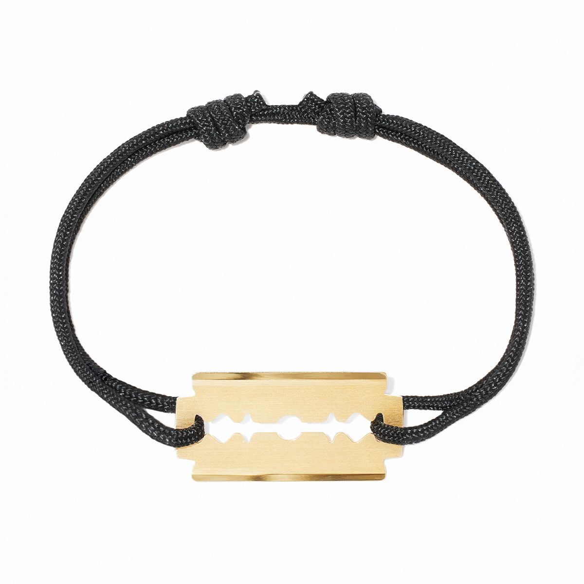 Bracelet Dinh Van Lame de Rasoir sur Cordon Moyen Modèle Or Jaune