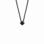 Collier Dinh Van Le Cube Diamant sur Chaîne Diamant Noir Titane