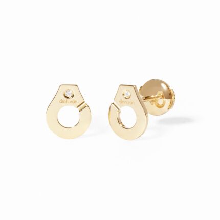 Puces D'oreilles Dinh Van Menottes Diamants Or Jaune