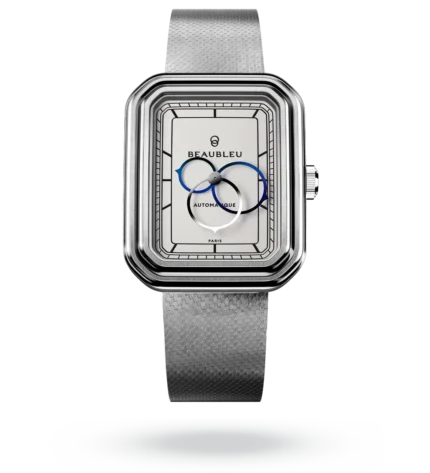 Montre Beaubleu Ecce Figura Alba Auto Cadran Blanc Bracelet Acier