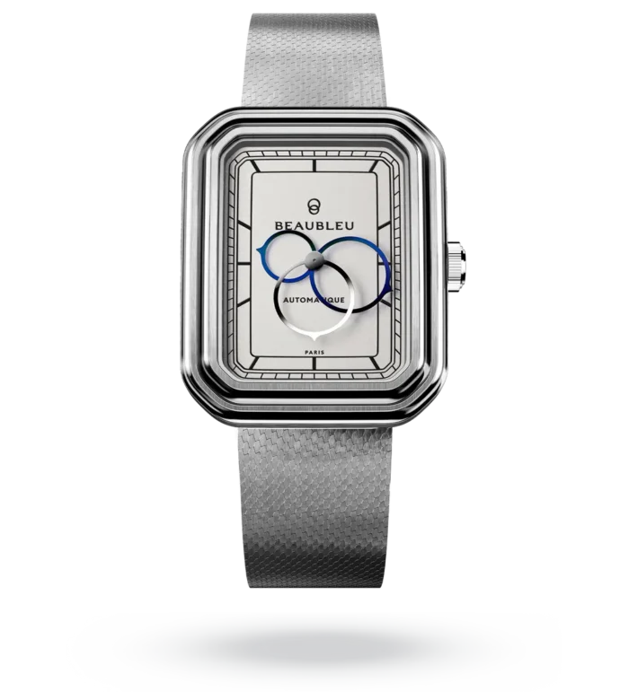 Montre Beaubleu Ecce Figura Alba Auto Cadran Blanc Bracelet Acier
