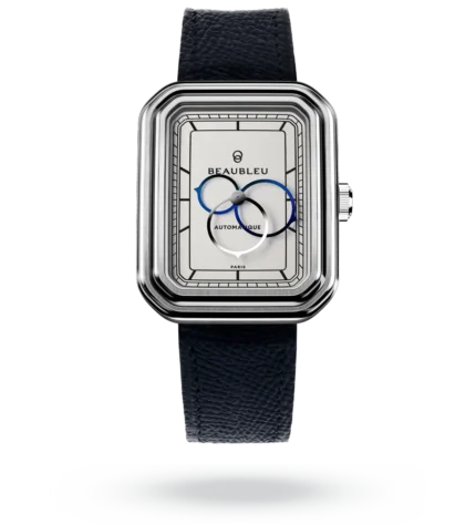Montre Beaubleu Ecce Figura Alba Auto Cadran Blanc Bracelet Cuir