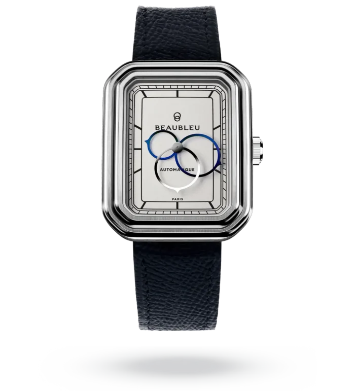 Montre Beaubleu Ecce Figura Alba Auto Cadran Blanc Bracelet Cuir