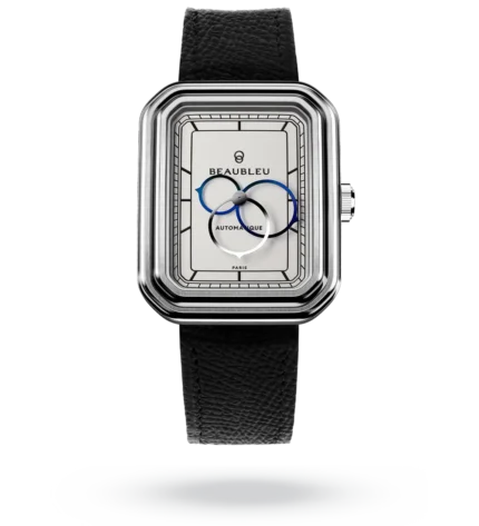 Montre Beaubleu Ecce Figura Alba Auto Cadran Blanc Bracelet Cuir