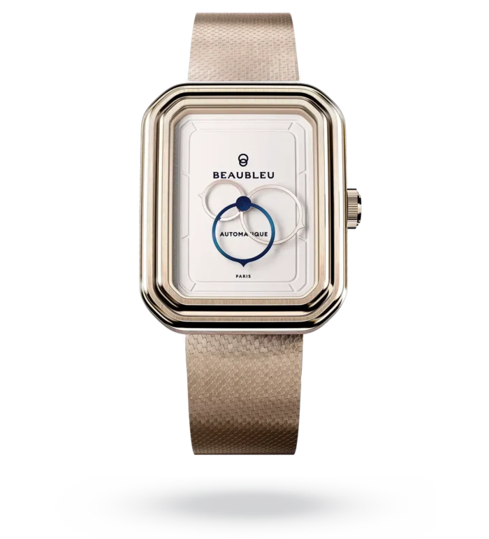 Montre Beaubleu Ecce Figura Lys Auto Cadran Blanc Bracelet Acier