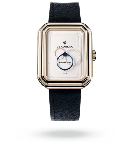 Montre Beaubleu Ecce Figura Lys Auto Cadran Blanc Bracelet Cuir