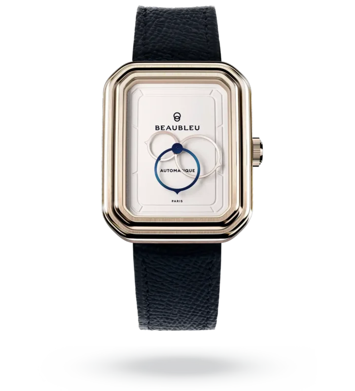 Montre Beaubleu Ecce Figura Lys Auto Cadran Blanc Bracelet Cuir
