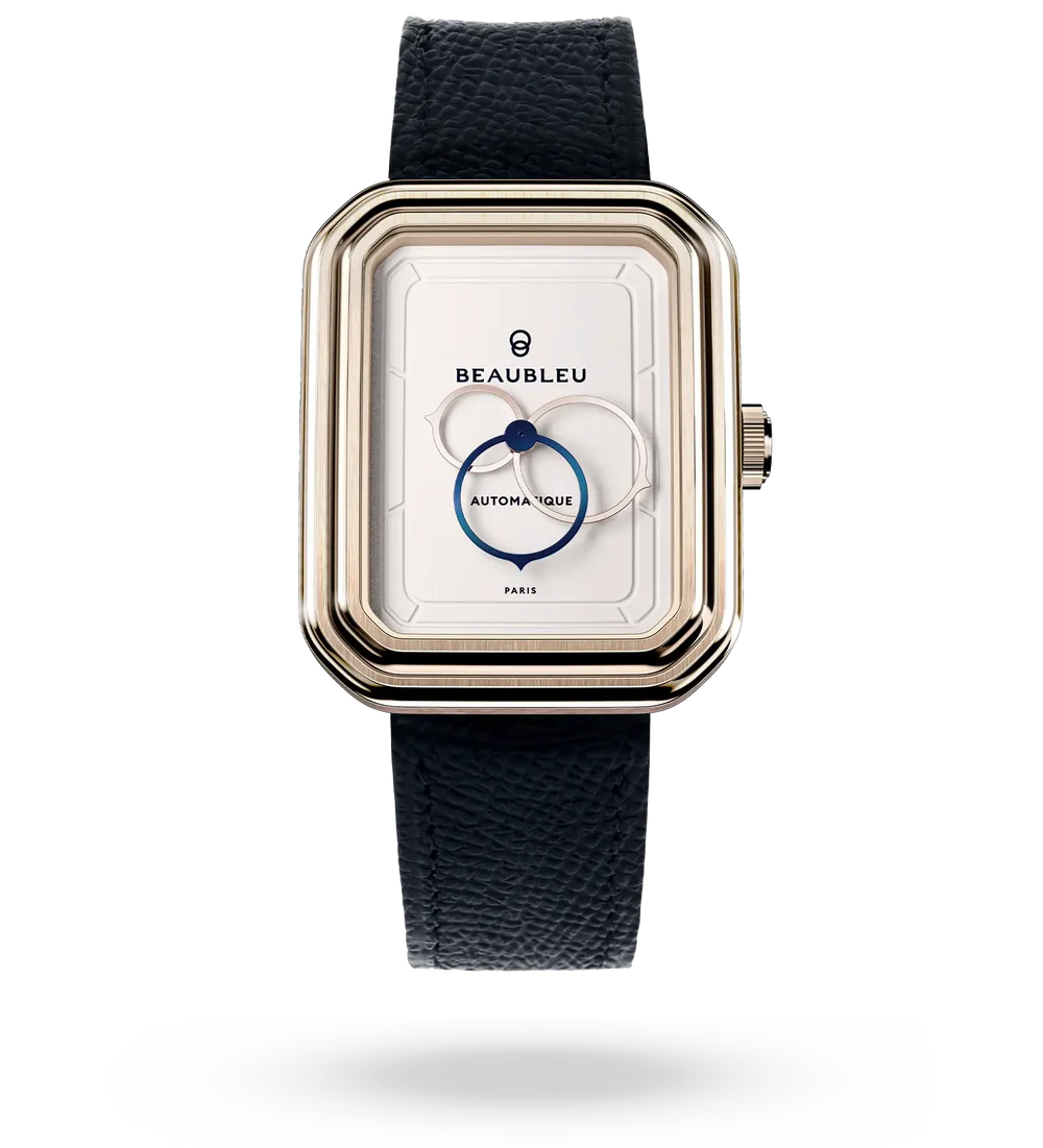 Montre Beaubleu Ecce Figura Lys Auto Cadran Blanc Bracelet Cuir