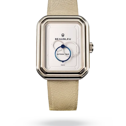 Montre Beaubleu Ecce Figura Lys Auto Cadran Blanc Bracelet Cuir