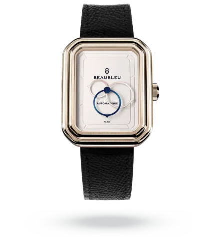 Montre Beaubleu Ecce Figura Lys Auto Cadran Blanc Bracelet Cuir