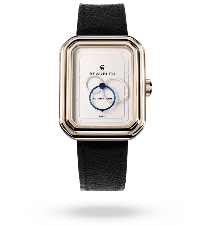 Montre Beaubleu Ecce Figura Lys Auto Cadran Blanc Bracelet Cuir