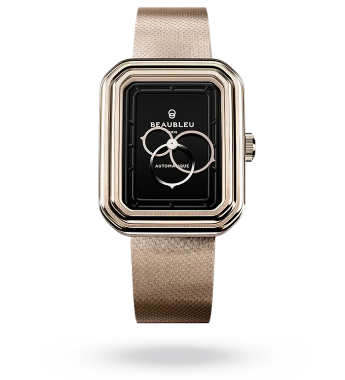 Montre Beaubleu Ecce Figura Onyx Auto Cadran Noir Bracelet Acier