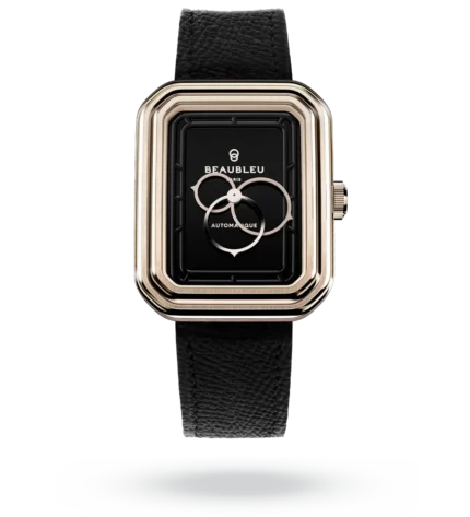 Montre Beaubleu Ecce Figura Onyx Auto Cadran Noir Bracelet Cuir