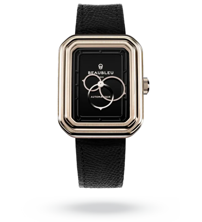 Montre Beaubleu Ecce Figura Onyx Auto Cadran Noir Bracelet Cuir