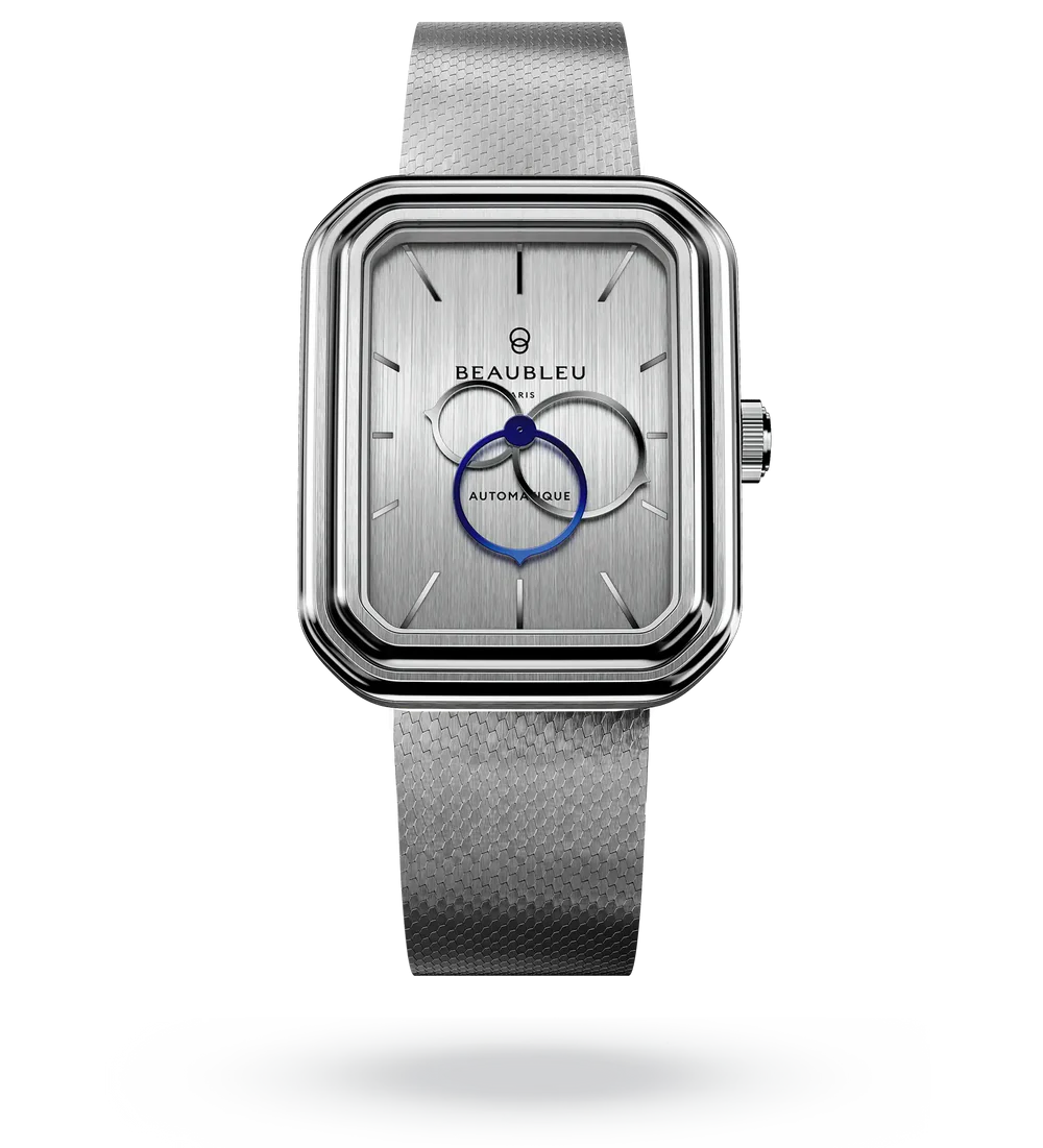 Montre Beaubleu Ecce Figura Vesperal Auto Cadran Argenté Bracelet Acier