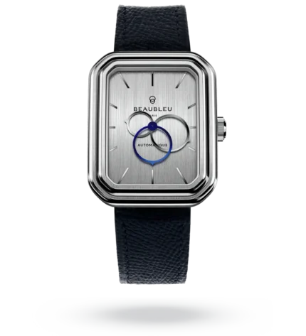 Montre Beaubleu Ecce Figura Vesperal Auto Cadran Argenté Bracelet Cuir