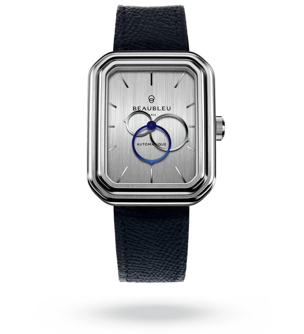 Montre Beaubleu Ecce Figura Vesperal Auto Cadran Argenté Bracelet Cuir