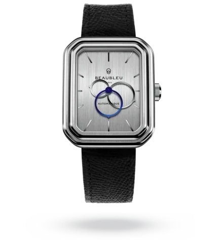 Montre Beaubleu Ecce Figura Vesperal Auto Cadran Argenté Bracelet Cuir